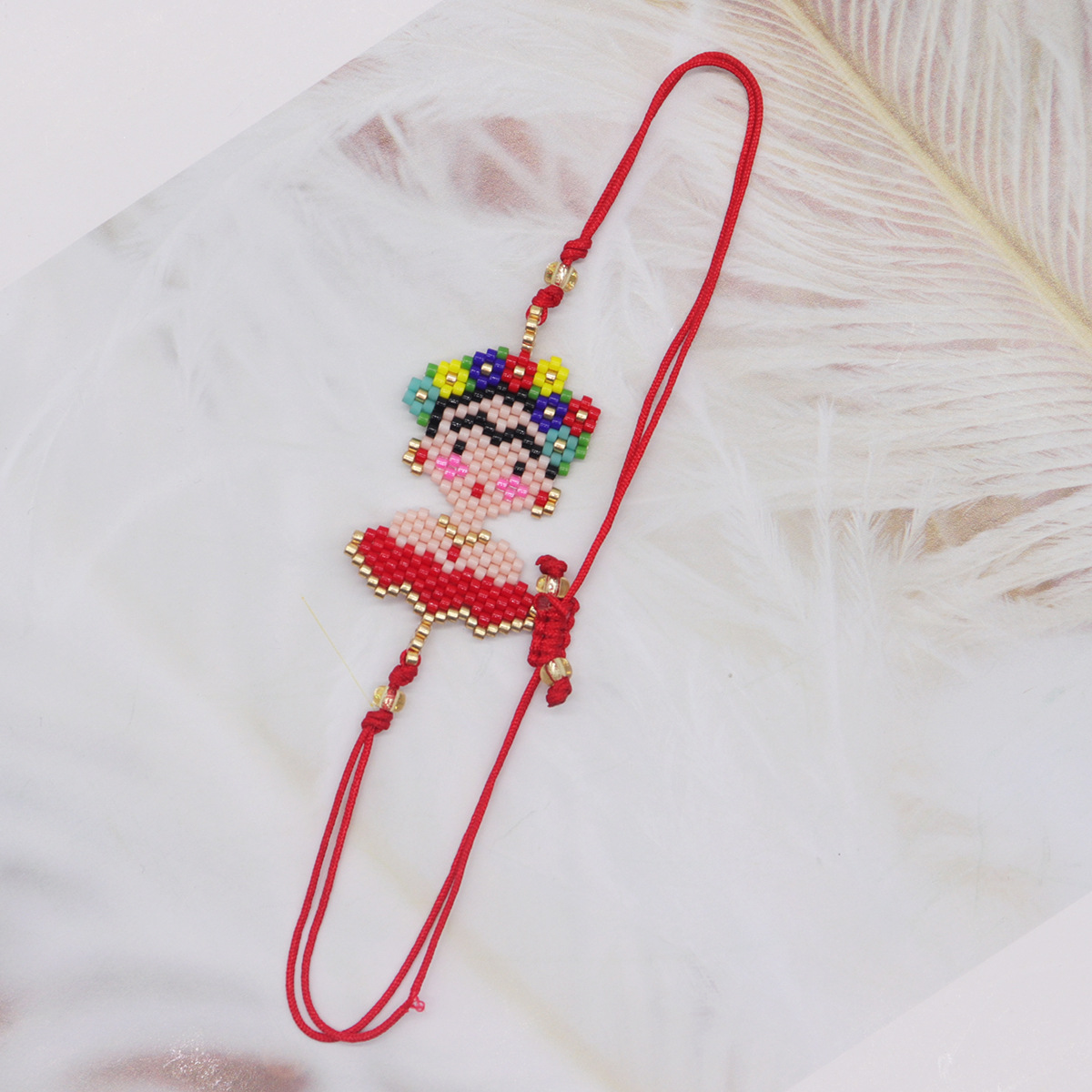 Style Ethnique Portrait Verre Corde Perlé Femmes Bracelets display picture 2