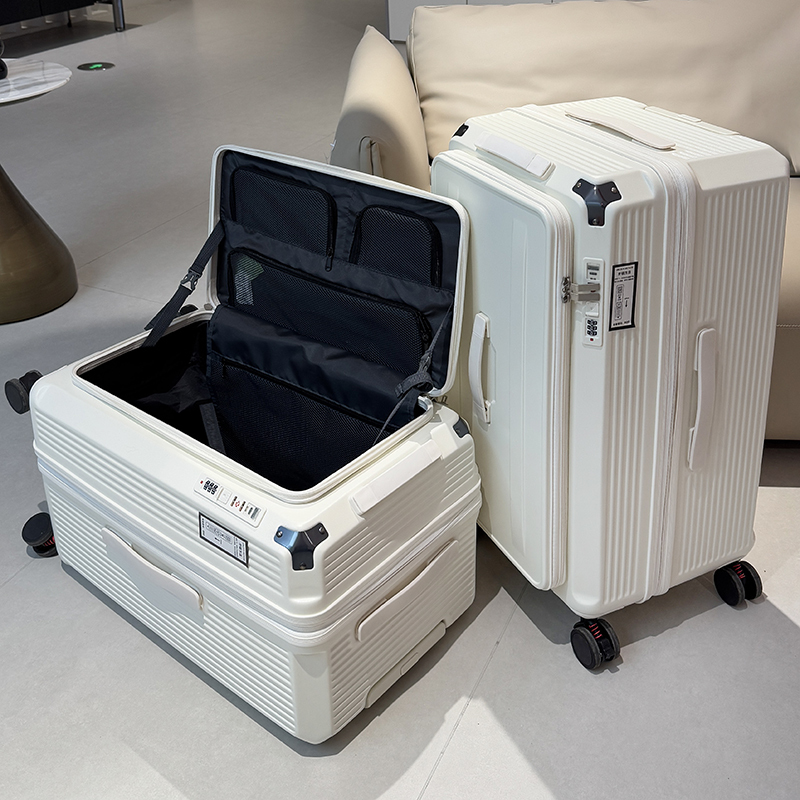 Explosion-Proof Five-Wheel 8inch Luggage Suitcase with Expandable Capacity, Side-Opening Large Capacity Deep Trolley Case