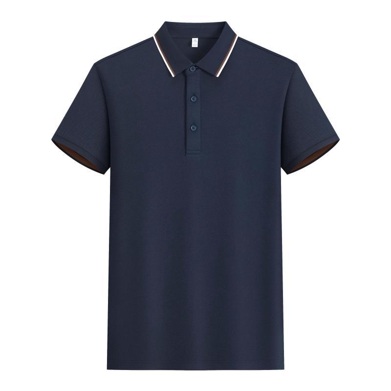 210G Lycell seda solapa polo camisa de mangas cortas impresión personalizada camisa publicitaria ropa de trabajo de hombres y mujeres