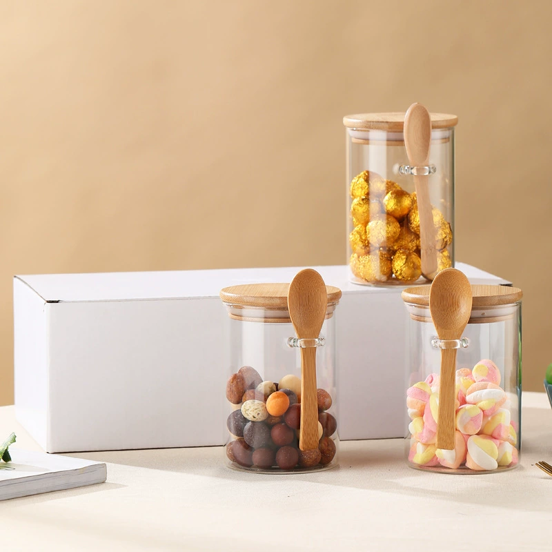 Glass set sealed, spoon, storage system for home use, wholesale