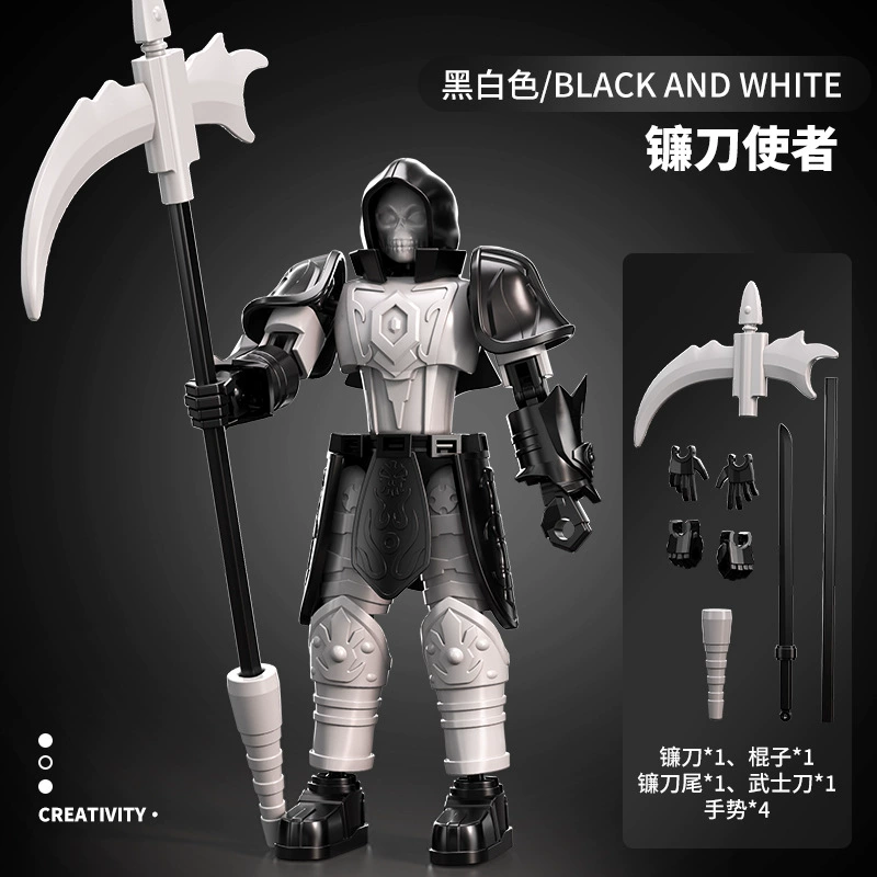 Other Brand Multi-Joint Movable Mini Transformer Doll – 5 Weapons, 2 Gestures, Shield/Blade Colors
