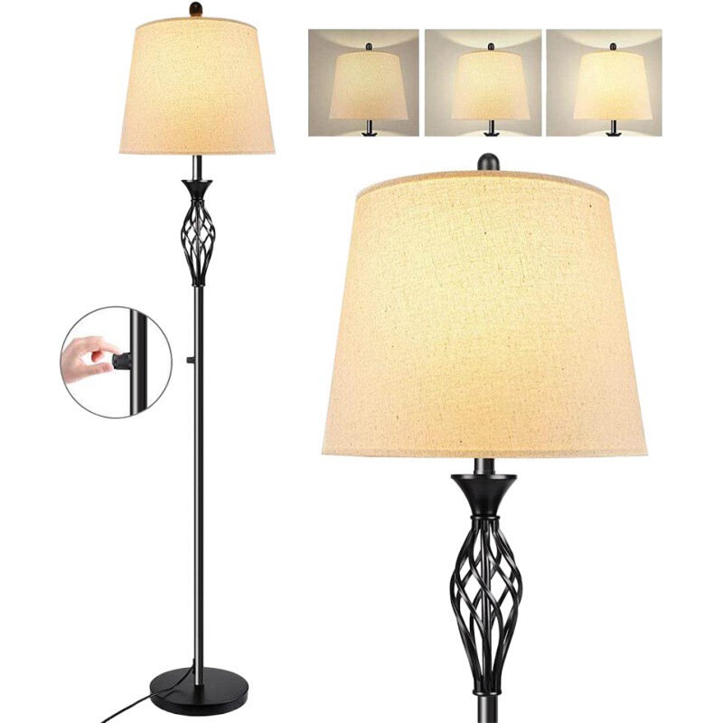 American floor lamp living room sofa stepless dimming Bohemian country industrial style creative bedroom floor lighting