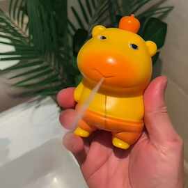 水豚噜噜萌趣儿童小水枪手动按压式小水枪夏季戏水打水仗手持玩具