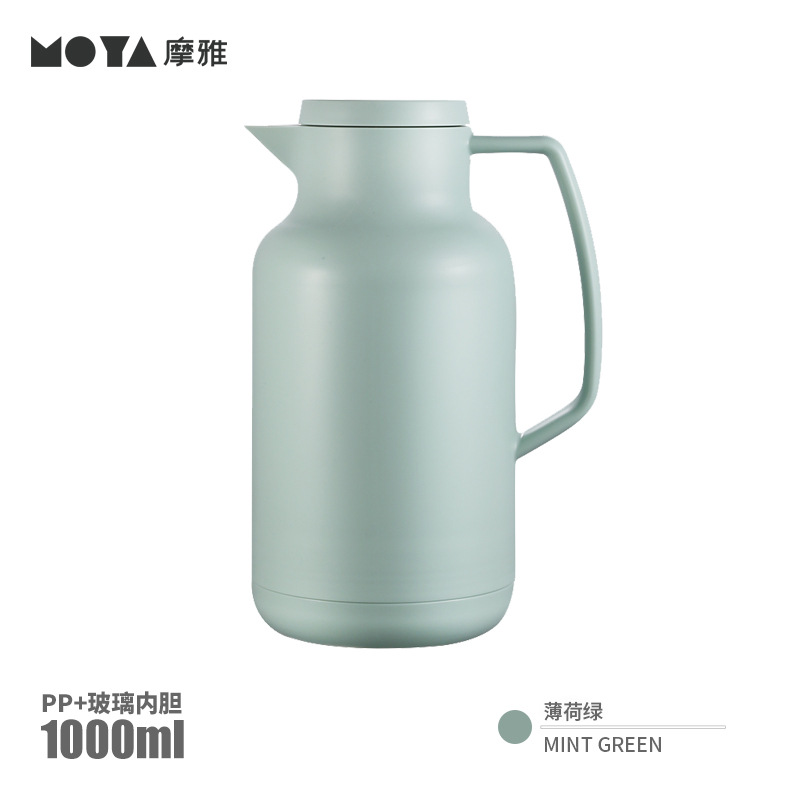 Creative Cold Water Kettle Household1 LCapacity Cold Water Hot Water Kettle Glass Liner Thermos Gift Restaurant Coffee Pot