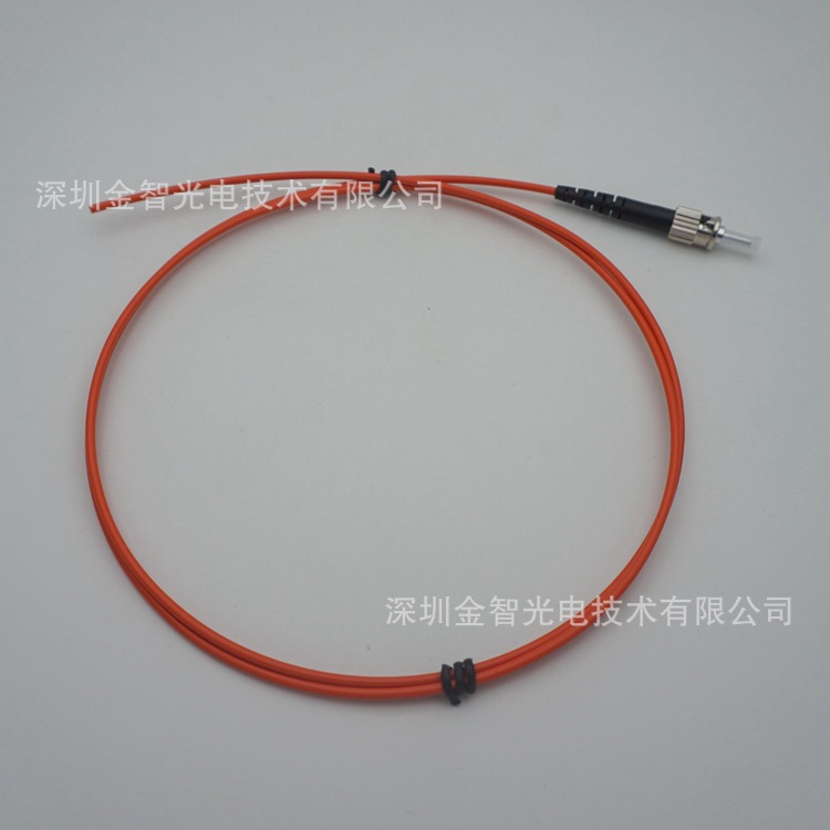 大芯径ST尾纤耐高温电弧应用光纤线 ST光纤跳线 弧光保护跳线