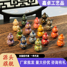 厂家批发大漆满螺钿葫芦配饰挂件小件文玩小葫芦漆艺摆件把件饰品