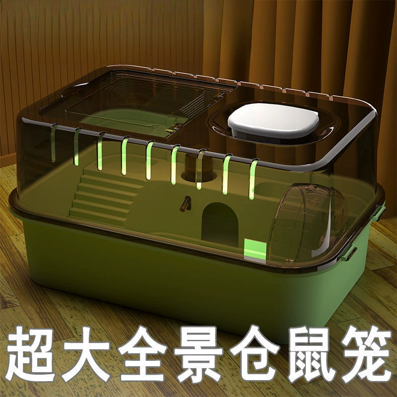 Клетка для хомяка золотой медведь дешевая большая специальное гнездо маленький домик акриловый выносной роскошная большая вилла прозрачная