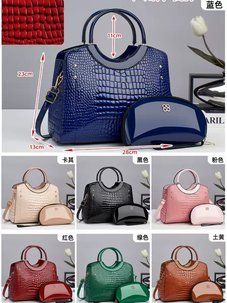 Fashionable crocodile pattern large capacity handbag 2023 new trendy women's messenger bag texture middle-aged shoulder bag