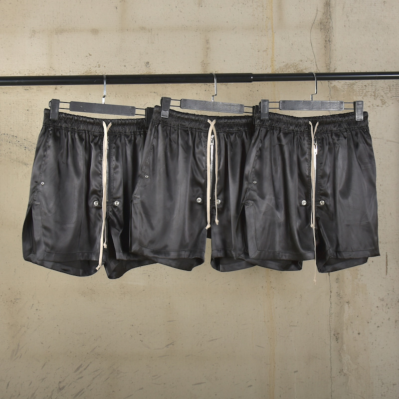 Ro25 Acetate Imitation Silk Fabric Summer Shorts Trendy Youth Fashion Refreshing Shorts Elastic Waist Summer