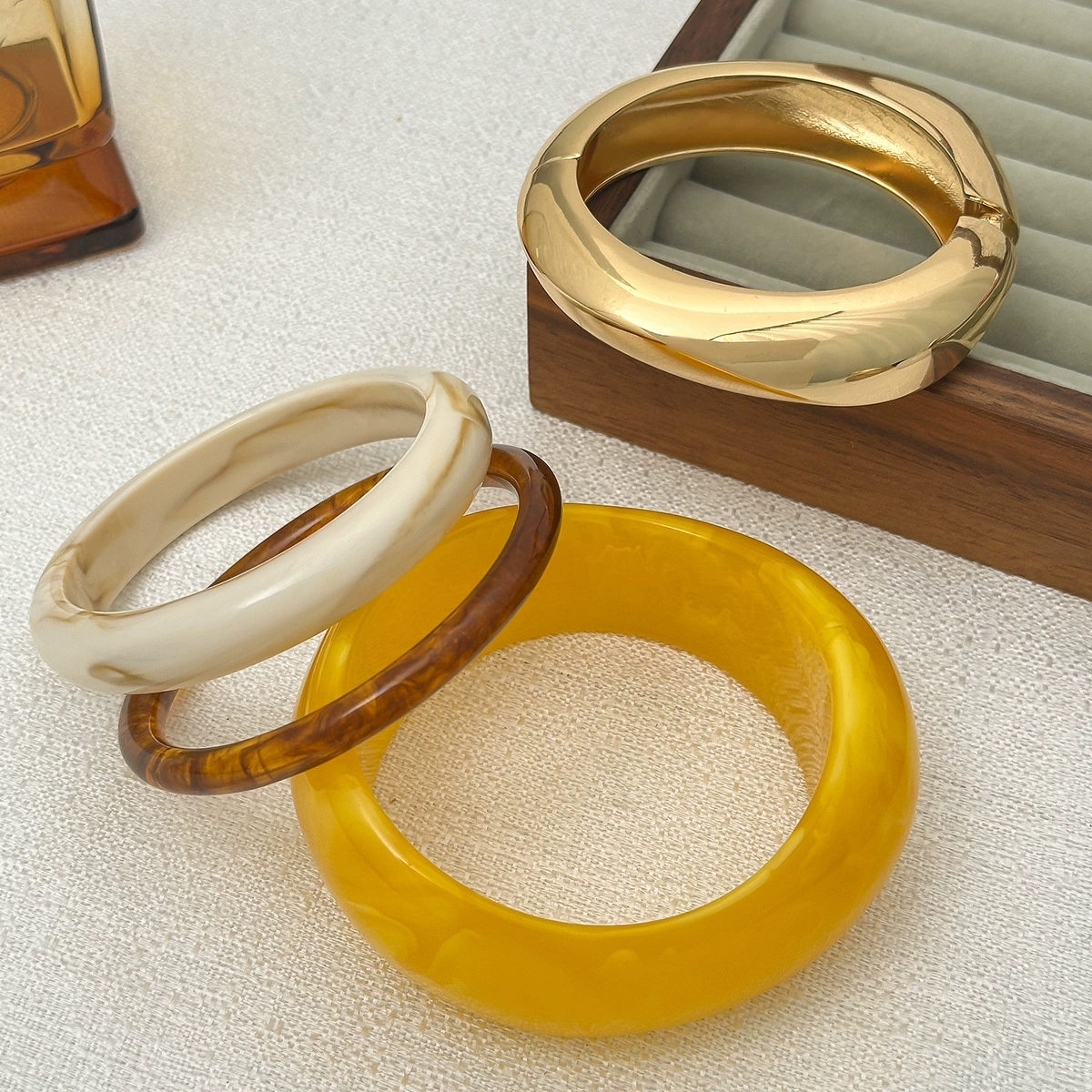 (Пэрызаграничная торговля), Tide, retro accessory, trend glossy bracelet, European style, high-quality style