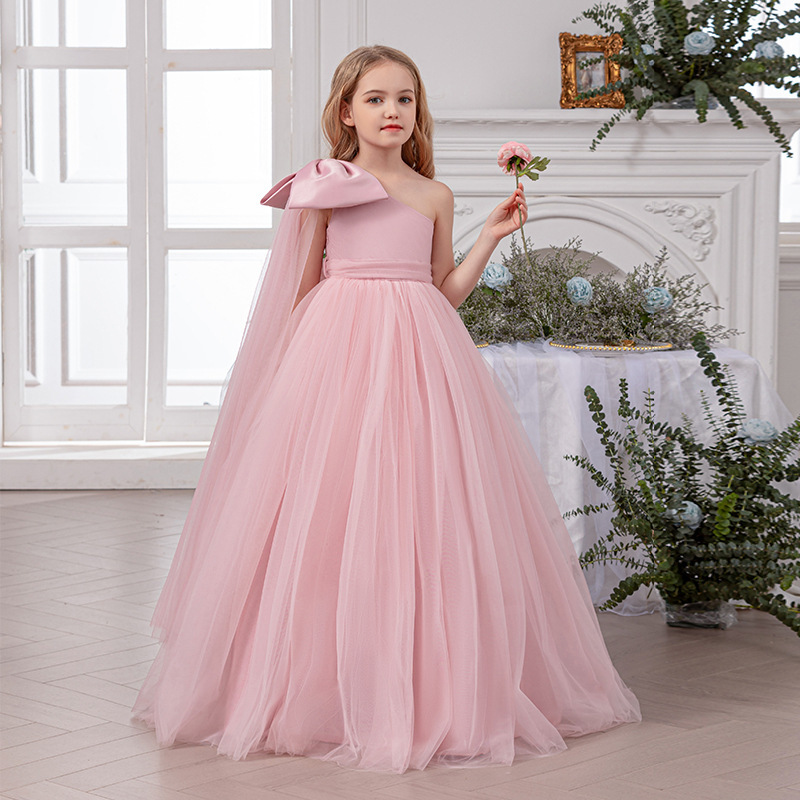 Cross-Border Foreign Trade Specializes in Girls' Long Evening Dresses, Flower Girl Wedding Dresses, Birthday Ball Princess Dresses, Holiday Piano Performances