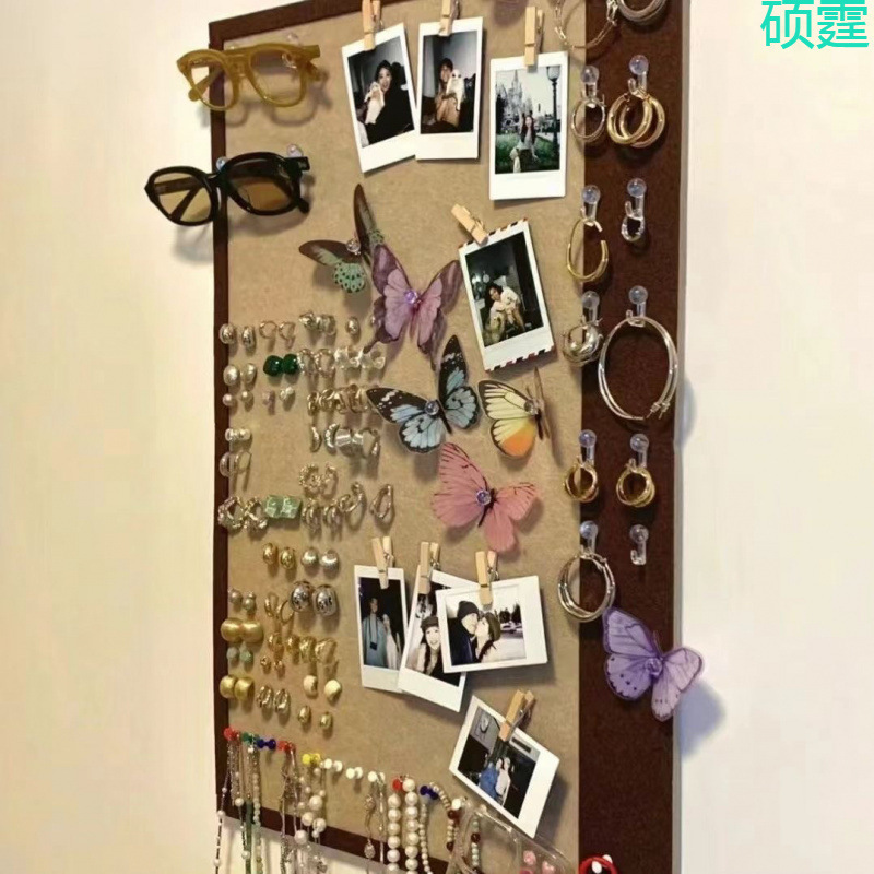 毛粘板墙面装饰毛毡板定作墙贴照片墙免留言板拼色书房宿舍自粘|undefined
