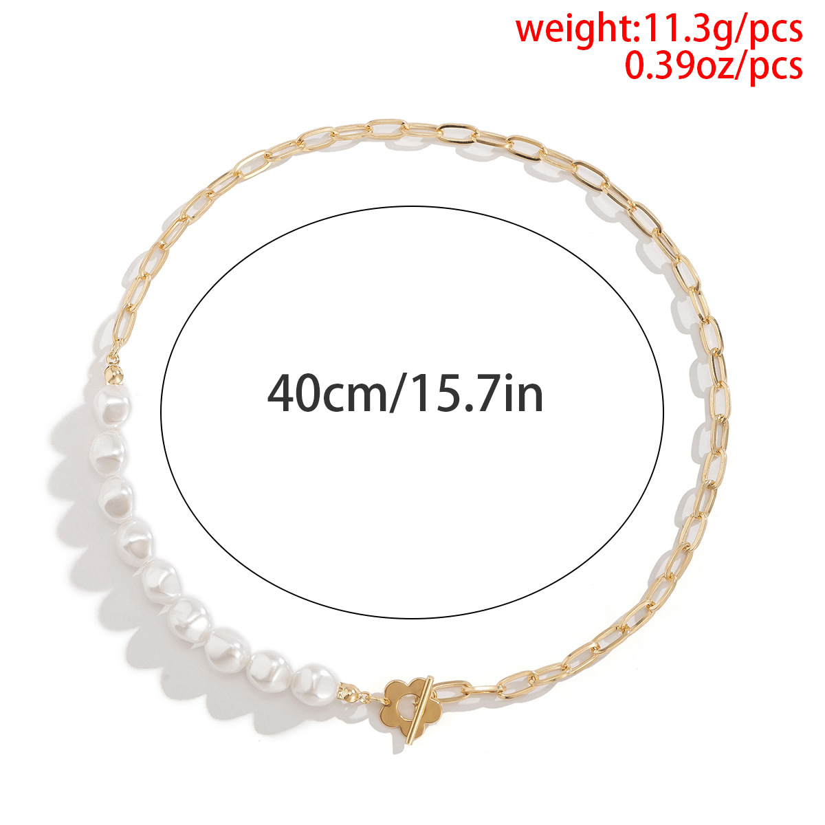 Fashion Stitching Imitation Pearl Hollow Flower Alloy Necklace display picture 1