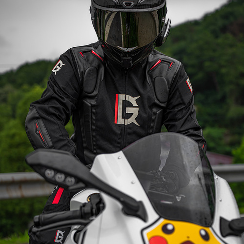 GHOST RACING Motorcycle Four-Season Saddle Race Suit Motorcycle Suit Motorcyclist Suit Riding Anti-Fall Rally Suit