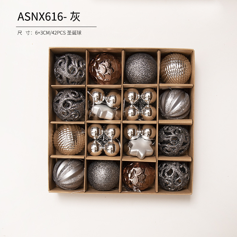 Bola de Navidad árbol de Navidad adornos de decoración colgante de bola de colores accesorios de material de Navidad DIY decoración de Navidad al por mayor