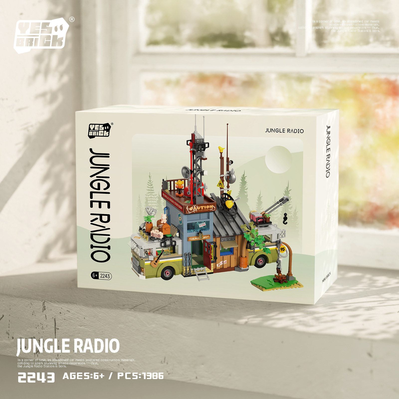 Brick también serie nueva 2243 estación de radio jungla construcción puzzle puzzle de construcción juguetes para niños y niñas regalos