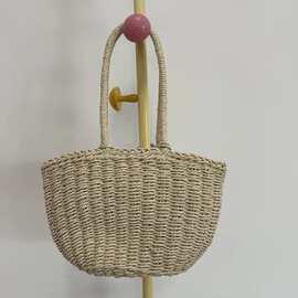 厂家批发2024新款复古时尚女包草编包沙滩度假包风森系包