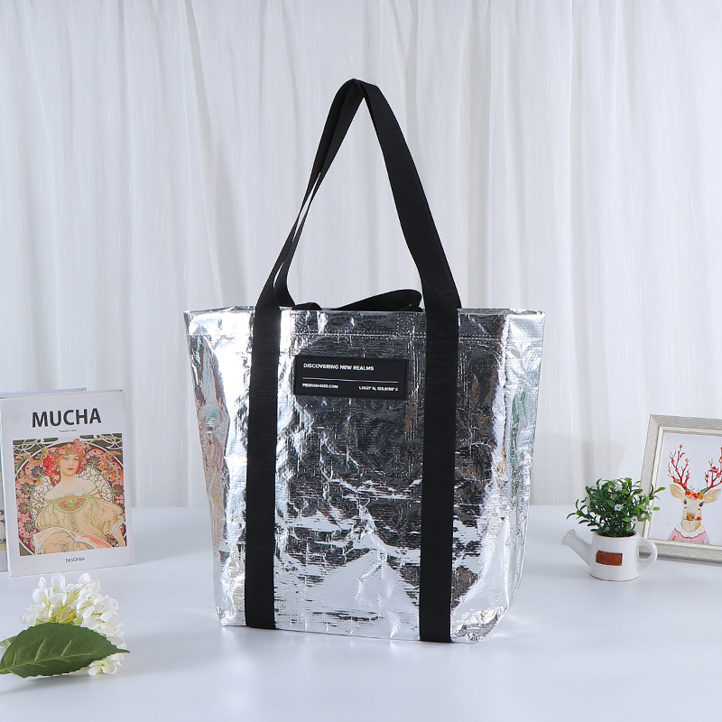 Bolsas de tejido portátiles personalizadas en bolsas de exhibición de publicidad bolsa de embalaje portátil al por mayor