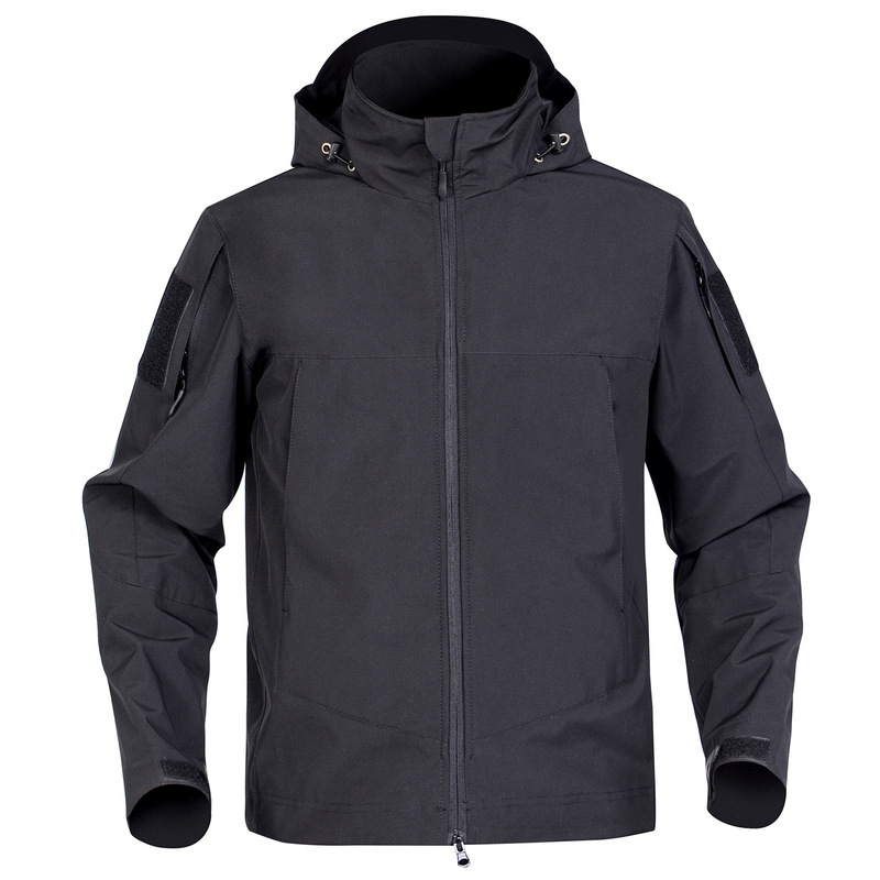 Cross-border Explosions Shark Skin Soft Shell Jacket Camouflage Hooded Waterproof Windproof Jacket Mountaineering Warm Jacket for Men Cross-border Explosions Shark Skin Soft Shell Jacket Camouflage Hooded Waterproof Windproof Jacket Mountaineering Warm Jacket for Men