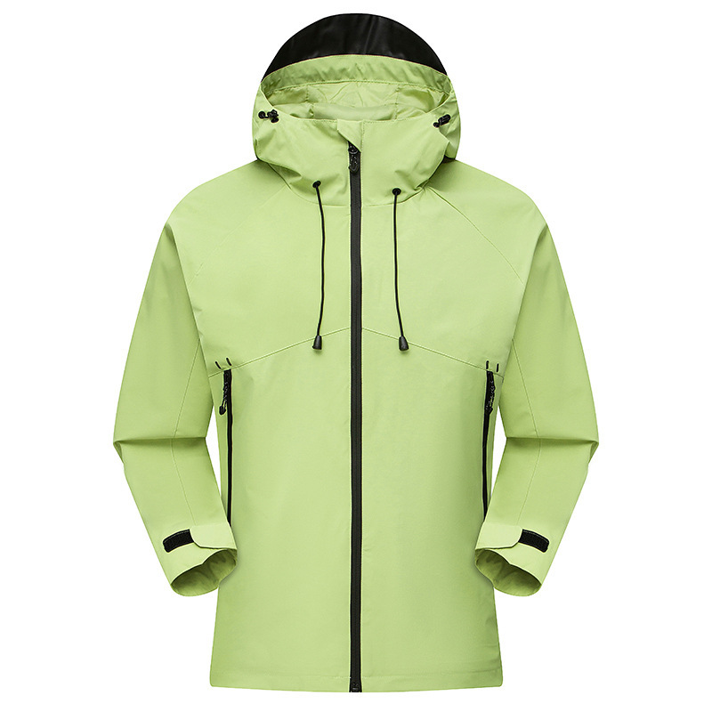 Outdoor Windproof Jacket, Single-Layer Mountaineering Clothing, Men's and Women's Spring and Autumn Waterproof Single-Layer Jacket, Casual Couple's Hooded Jacket