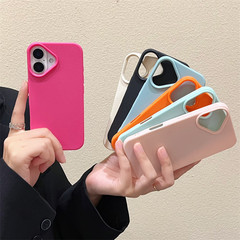 純色レイシ紋はリンゴ16promax携帯ケースiphone15ソフトケース14pro皮紋13proを適用する