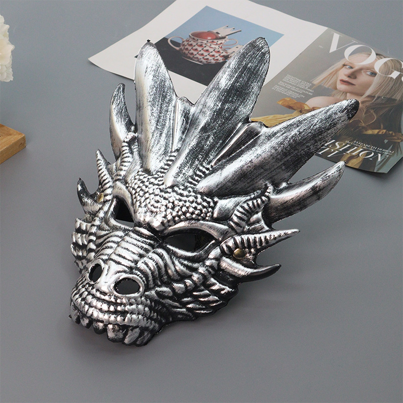 Jurassic Tyrannosaurus máscara PU para niños espectáculo cosins viento red red con el mismo accesorio de fotografía reunión anual de niños cara