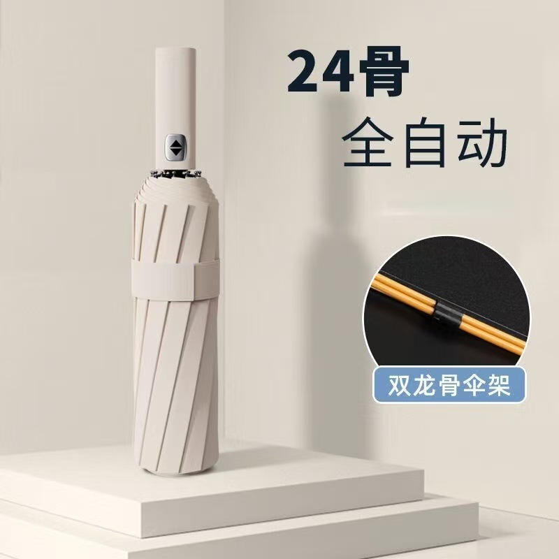 抗风防暴雨UPF50+防晒60骨加固自动开合晴雨伞商务定制超大遮阳伞|undefined