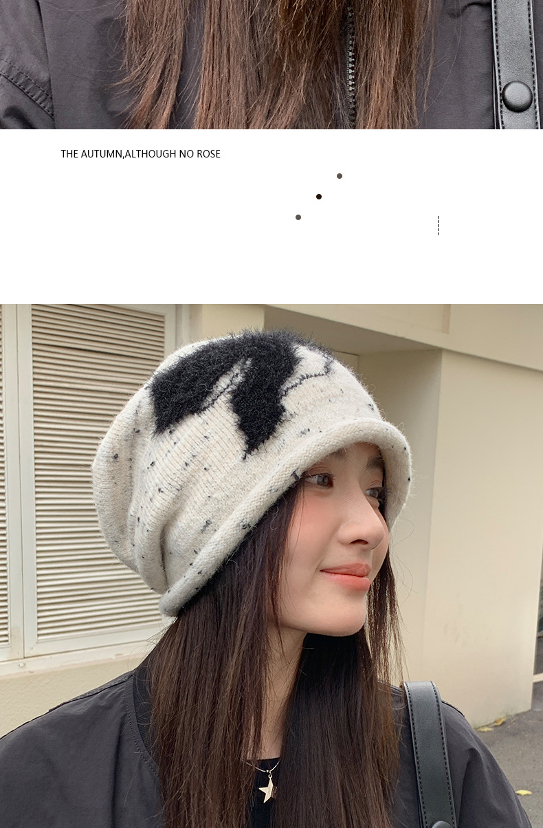 Berretto in lana stile coreano per donna cappello invernale_voghion.com