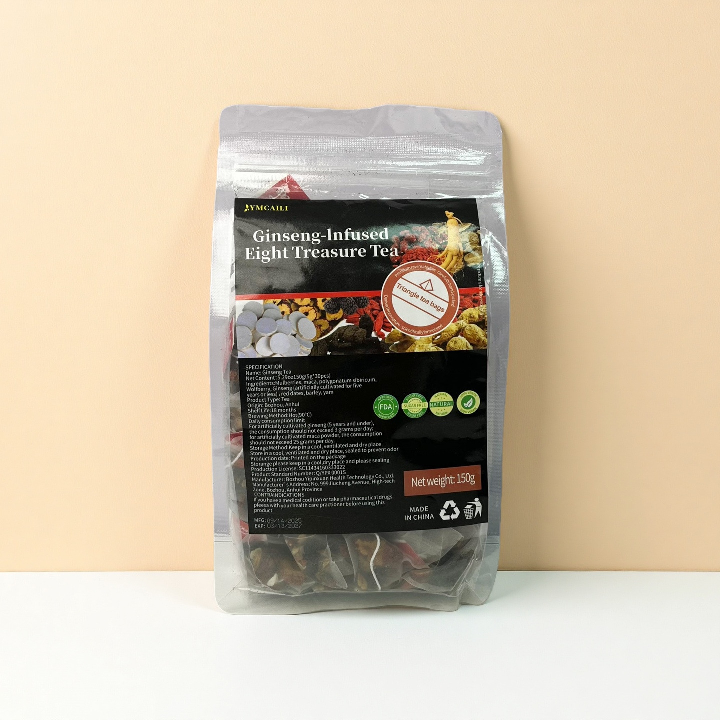 Ginseng Infused Eight Treasures Tea for Office Workers