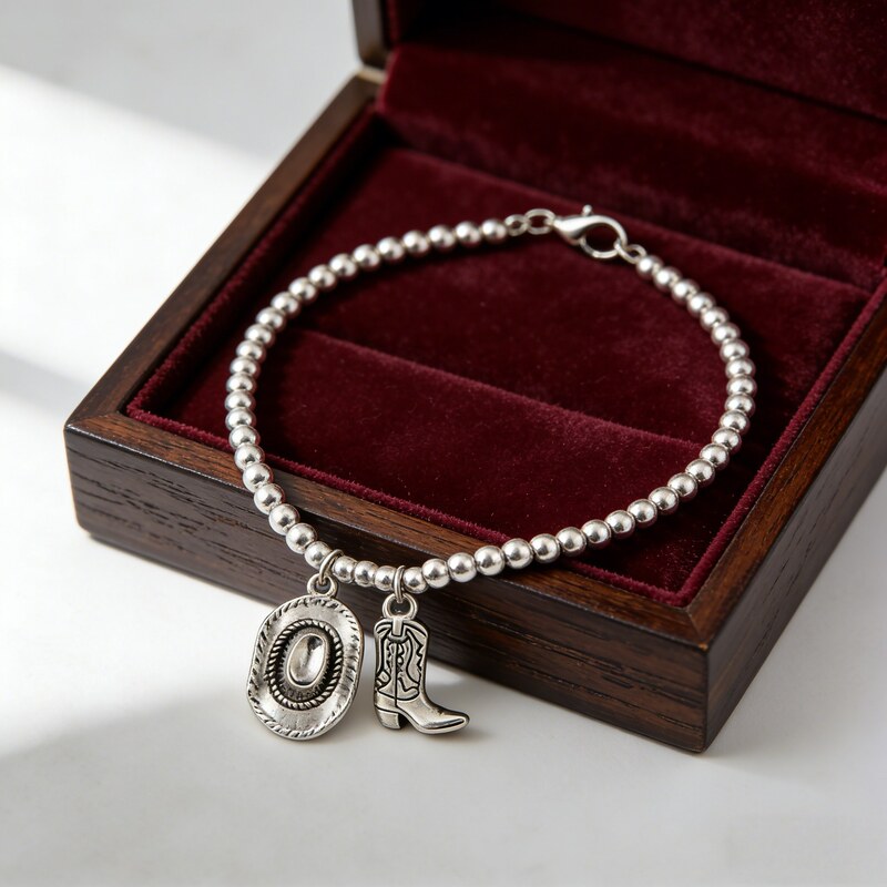 Amazon's New Western Cowboy Hat, Cowboy Boots, Bead Chain Bracelet, Retro Style Women's Trendy Hand Accessories, Cross-Border Wholesale Amazon's New Western Cowboy Hat, Cowboy Boots, Bead Chain Bracelet, Retro Style Women's Trendy Hand Accessories, Cross-Border Wholesale