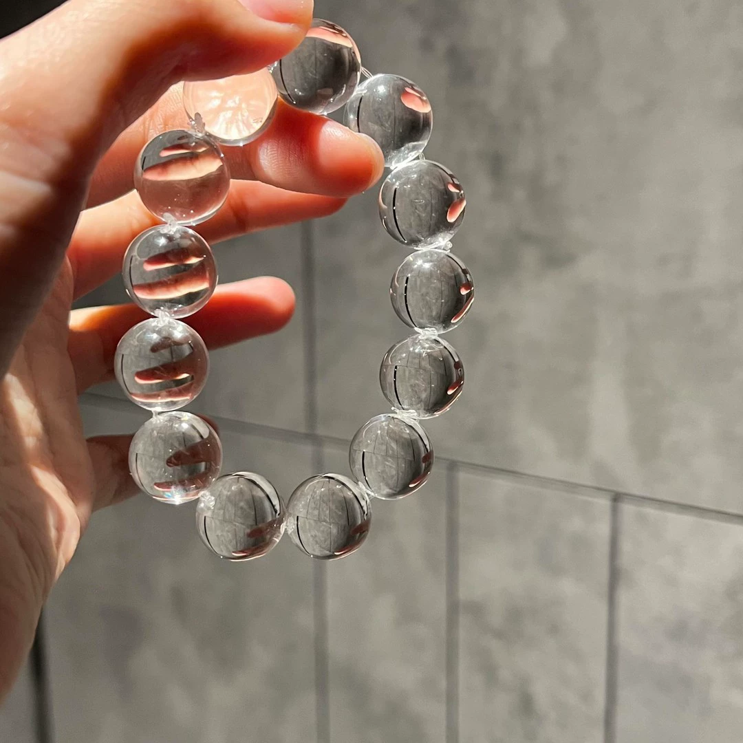 Браслет из натурального белого хрусталя класса АА, браслет из бусин в форме пузырьков, парный браслет, чистый браслет, подарок для мужчин и женщин, оптом