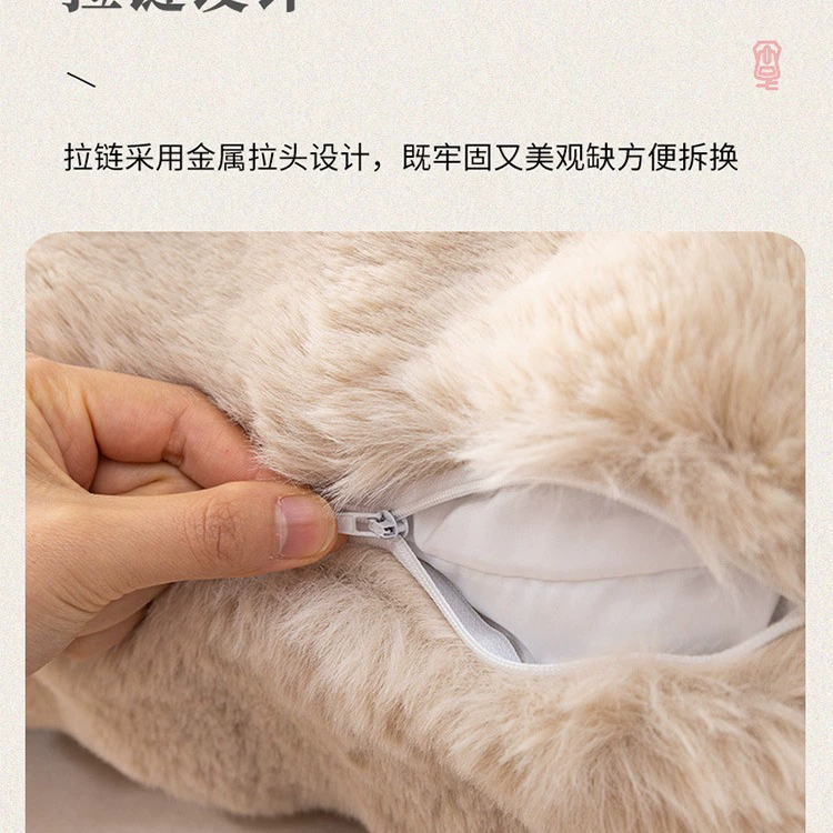 Plush pillow, sofa, pillowcase for sleep, high-quality style