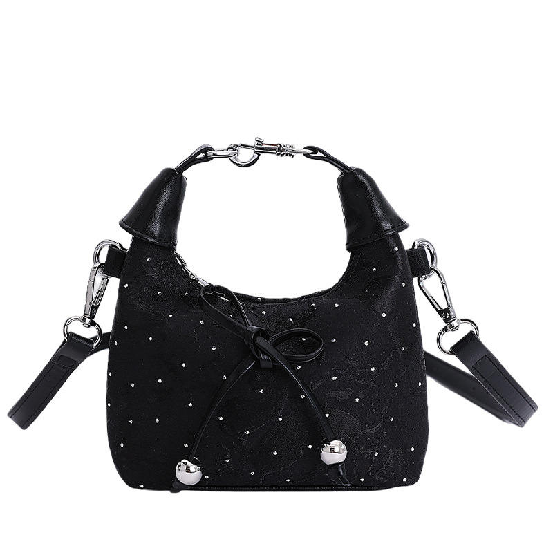 Bolsos populares de este año 2025 verano nuevo bolso femenino lindo lazo bolso de hombro mini bolso de mensajero de diamantes