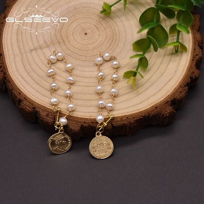 GLSEEVO 正品长款珍珠流苏耳环复古创意2020年新款纯手工耳饰女|ms