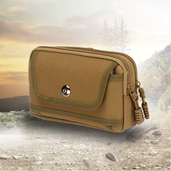 AliExpress hot sale new men's belt mobile phone bag middle-aged and elderly horizontal construction site waist bag multi-functional belt bag