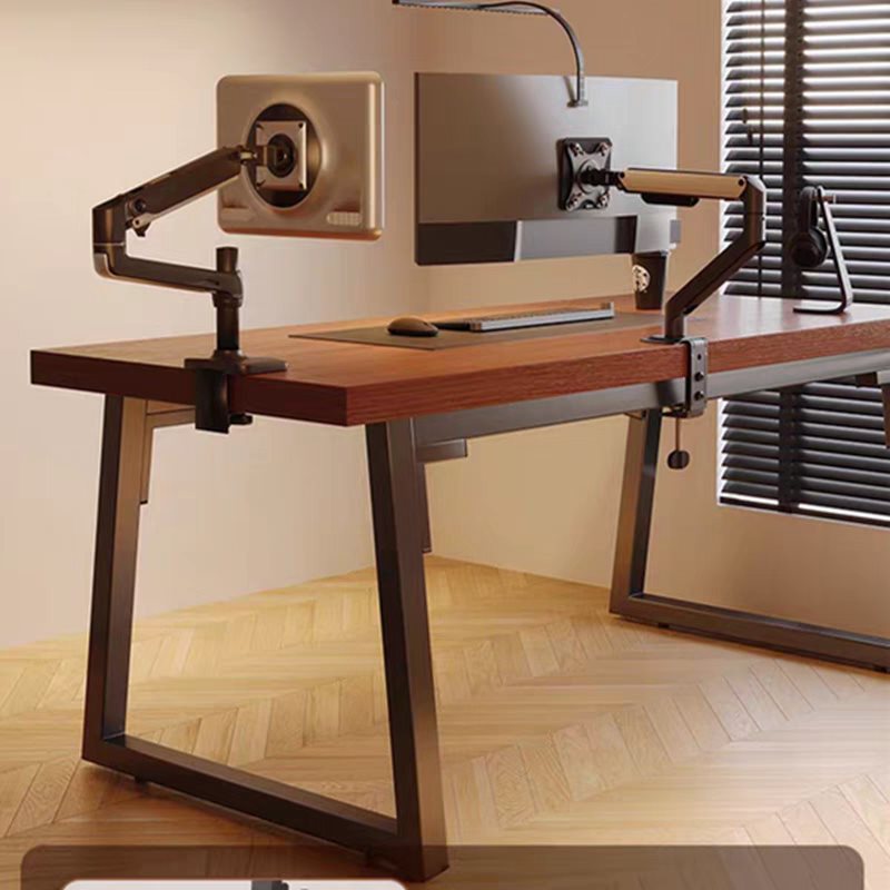 Computer Desk Can Be Clamped with a Robotic Arm, Thickened Solid Wood Board Desktop, Ultra-Stable and Anti-Shake, E-Sports Table That Can Be Installed with a Robotic Arm