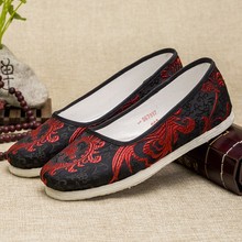 春夏季棉布低帮休闲粘胶鞋纺织品民族风圆头平跟现货红色布鞋