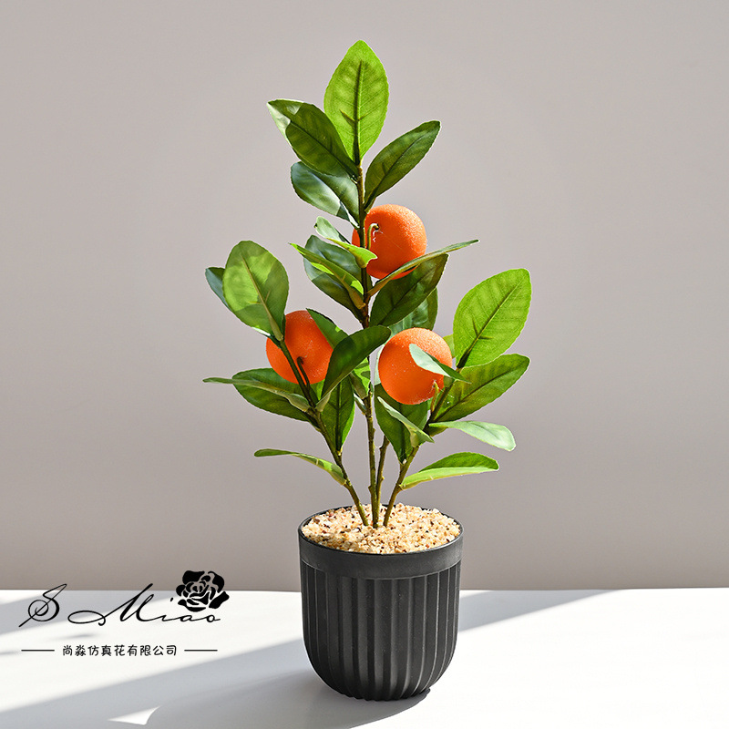 Frutas nórdicas de alta calidad de simulación bonsai creativo de simulación de flores para decorar el estudio de decoración de plantas verdes artificiales en maceta image 7