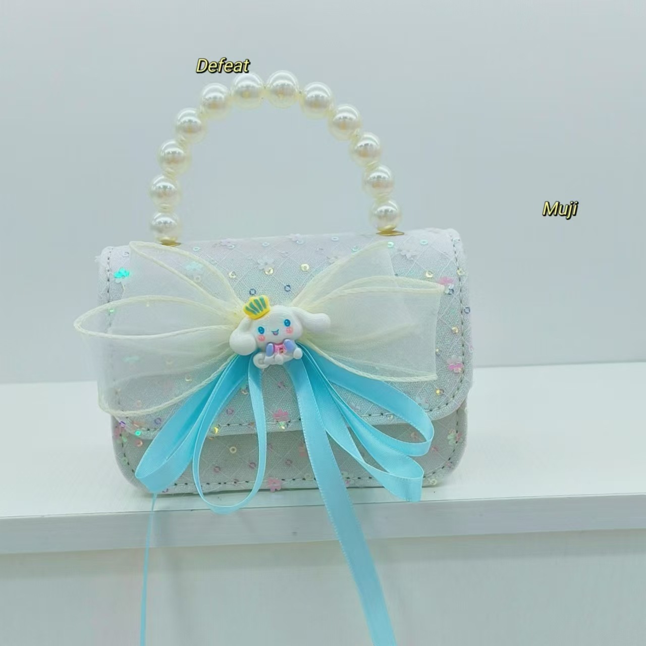 Melody Pearl bolso de princesa, bolso de accesorios, bolso de arco, bolso de cadena, bolso de Año Nuevo para chicas
