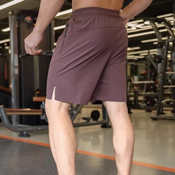 Summer New Thin Men's Sports Fitness Shorts Men's Running Training Pants Slightly Elastic Quick-Dry Split Casual Pants