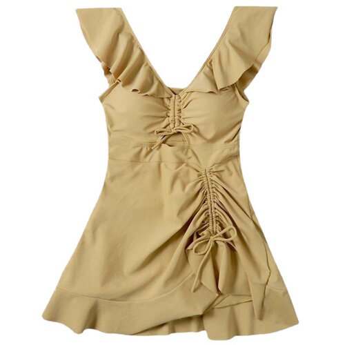 Japanese and Korean ins super trendy summer dress and swimsuit for women covering belly, conservative and slimming one-piece skirt swimsuit for women