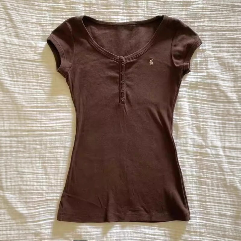 速売通2025欧米の新型女性y 2k修身半袖プリント上着tシャツギャルファッションレトロ女装|undefined