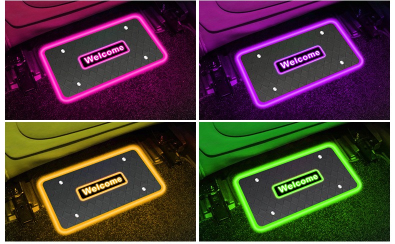 Car color foot mat atmosphere light new universal LED full magic color foot light music rhythm voice control DJ pedal light