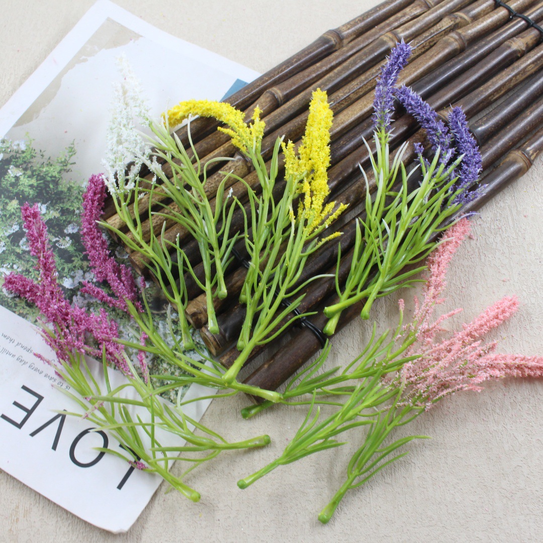 Simulated Dried Flowers Foam Lavender Gypsophila Simulated Fake Flower Set Ornaments Living Room Decorative Flowers Plastic Wholesale