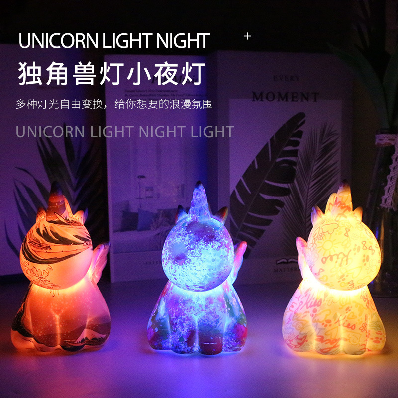 New Year's Annual Meeting Gift Unicorn New Strange Clap Light Night Light Bedside Creative Birthday Christmas Gift Wholesale