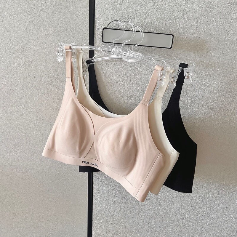 Ice Skin Milk Skin Round Breast Bra for Women 2025 New Hot Style Summer Thin Soft Support Anti-Sagging Seamless Bra