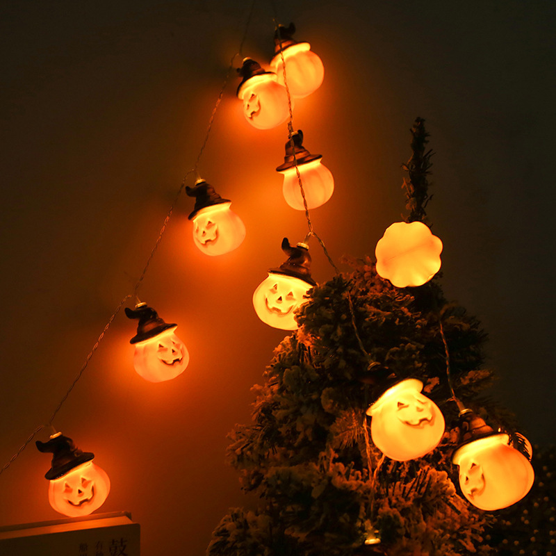 Lanterna a LED con ciondolo a forma di cappello da mago, decorazione per feste in casa stregata, per Halloween, colore: nero_voghion.com