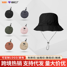 工厂定制logo防水渔夫帽折叠盆帽夏户外登山帽男女遮阳防晒帽子
