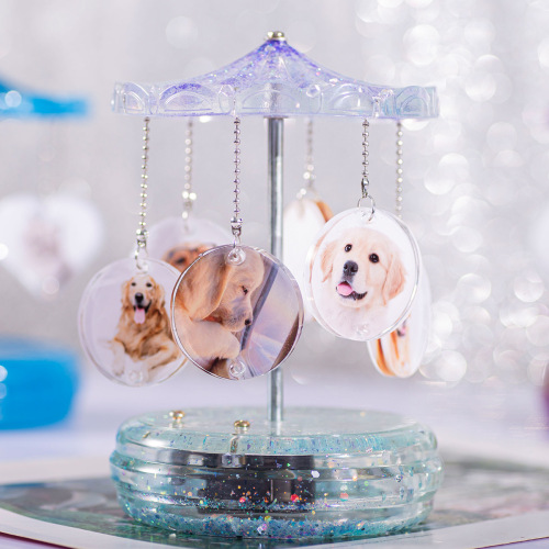 Epoxy diy silicone mold round music box carousel gift for girlfriends music box material accessories package