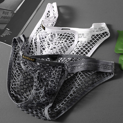 Men's underwear with large mesh triangle European and American sexy quick-drying breathable cool sensation men's triangle pants